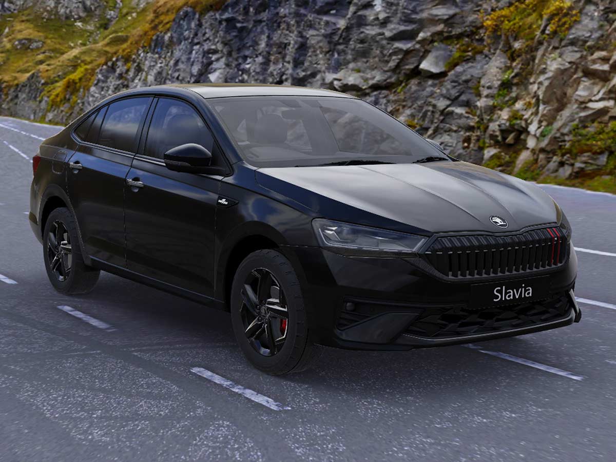 New Skoda Slavia 2026: Features, Engine Options, Variants, Safety and Everything You Need to Know 16 2026 Skoda Slavia Monte Carlo Deep Black