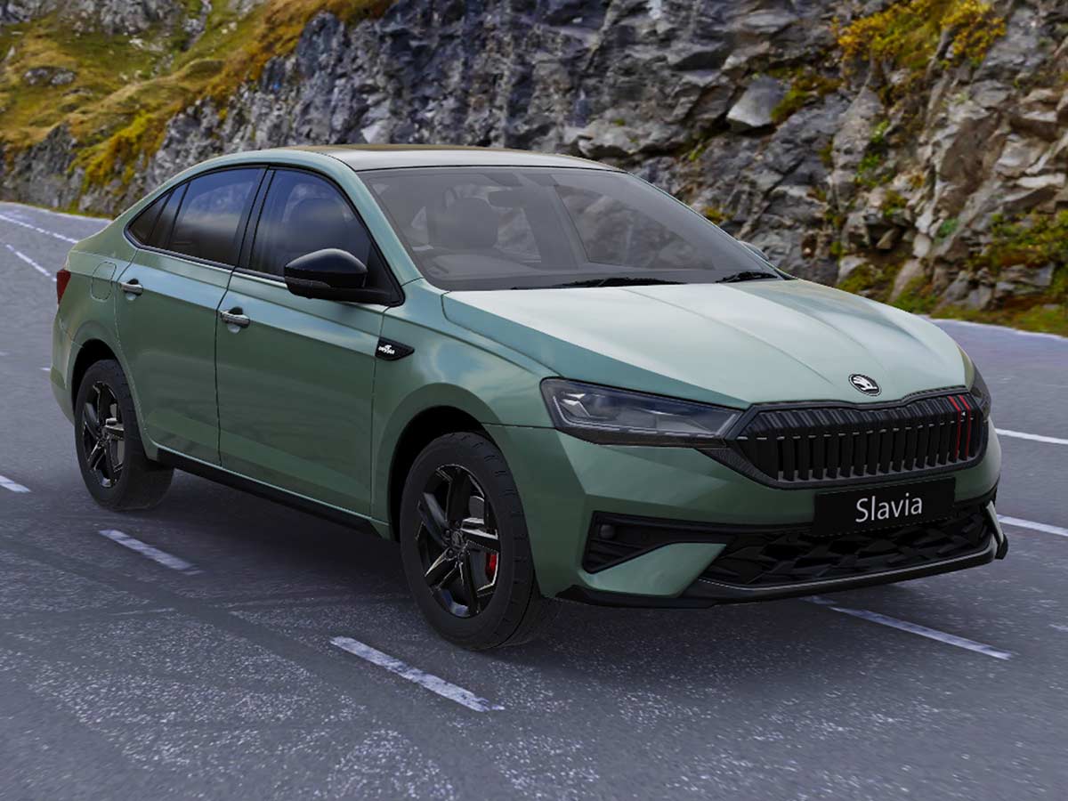 New Skoda Slavia 2026: Features, Engine Options, Variants, Safety and Everything You Need to Know 22 2026 Skoda Slavia Monte Carlo Shimla Green Dual Tone