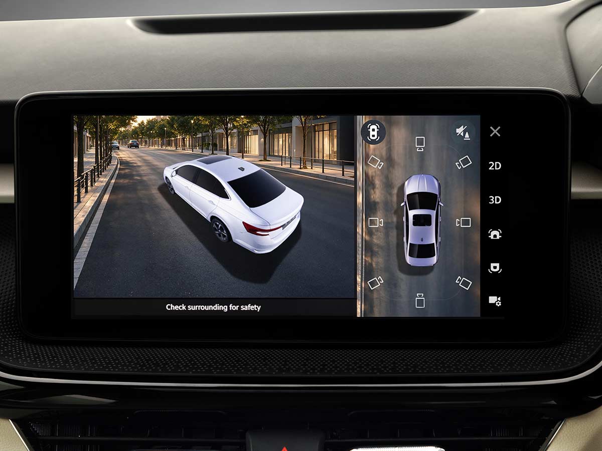 New Skoda Slavia 2026: Features, Engine Options, Variants, Safety and Everything You Need to Know 4 2026 Skoda Slavia Prestige 360 degree Camera