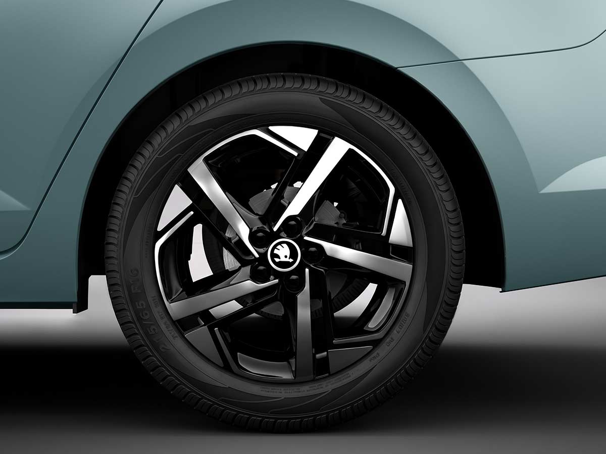 New Skoda Slavia 2026: Features, Engine Options, Variants, Safety and Everything You Need to Know 43 2026 Skoda Slavia Prestige Alloy Wheel 16 inch