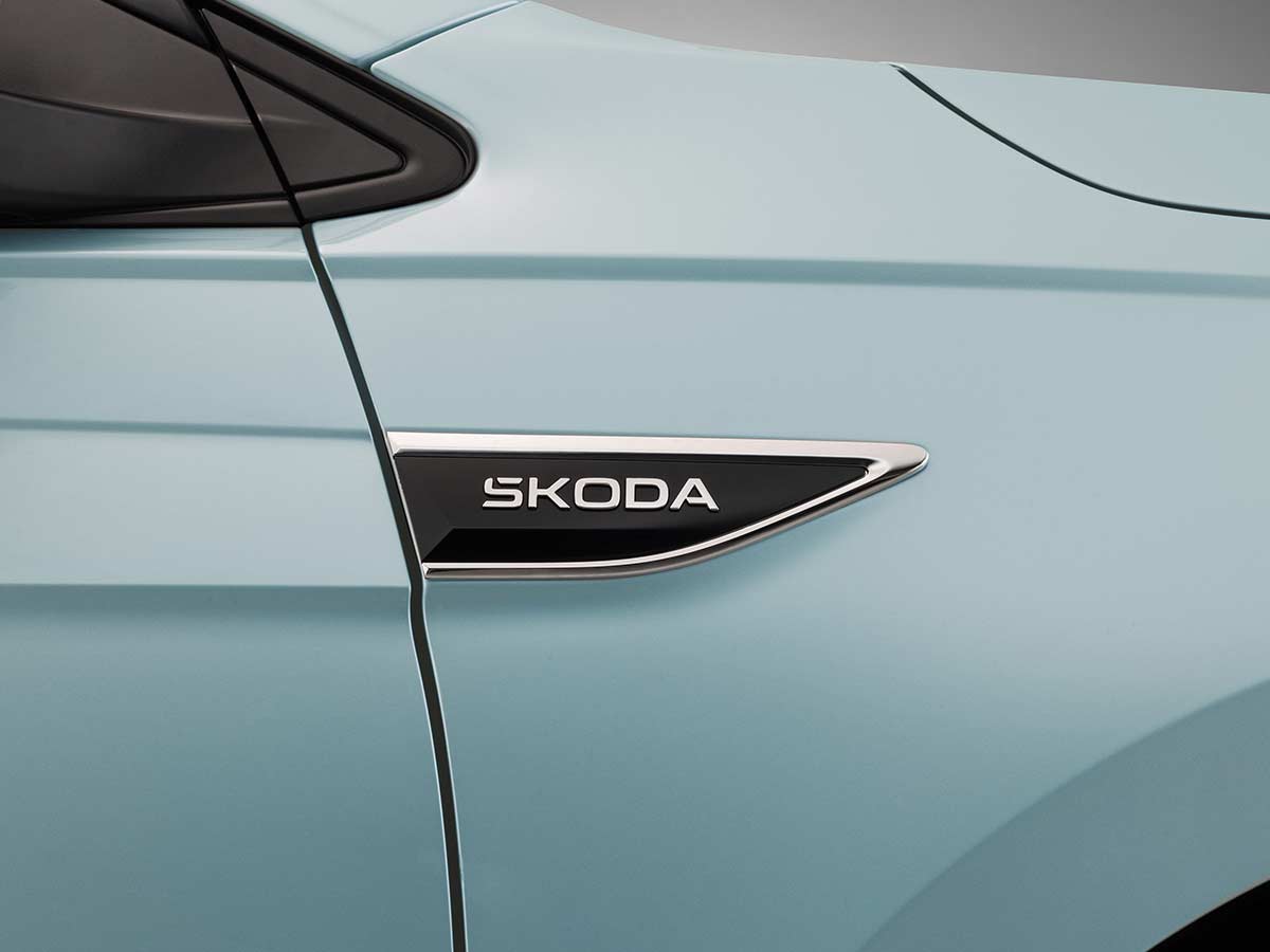 New Skoda Slavia 2026: Features, Engine Options, Variants, Safety and Everything You Need to Know 44 2026 Skoda Slavia Prestige Badge