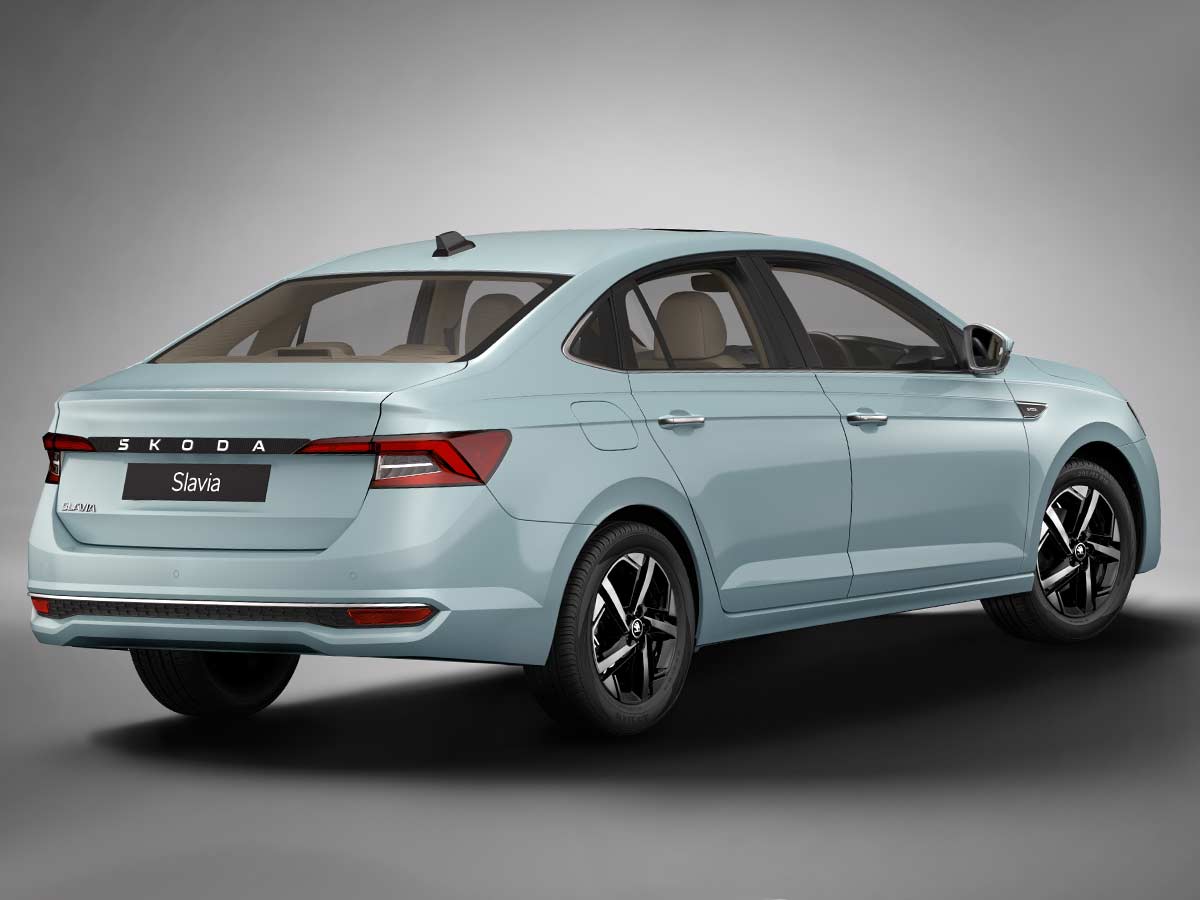 New Skoda Slavia 2026: Features, Engine Options, Variants, Safety and Everything You Need to Know 2 2026 Skoda Slavia Prestige Rear Quarter