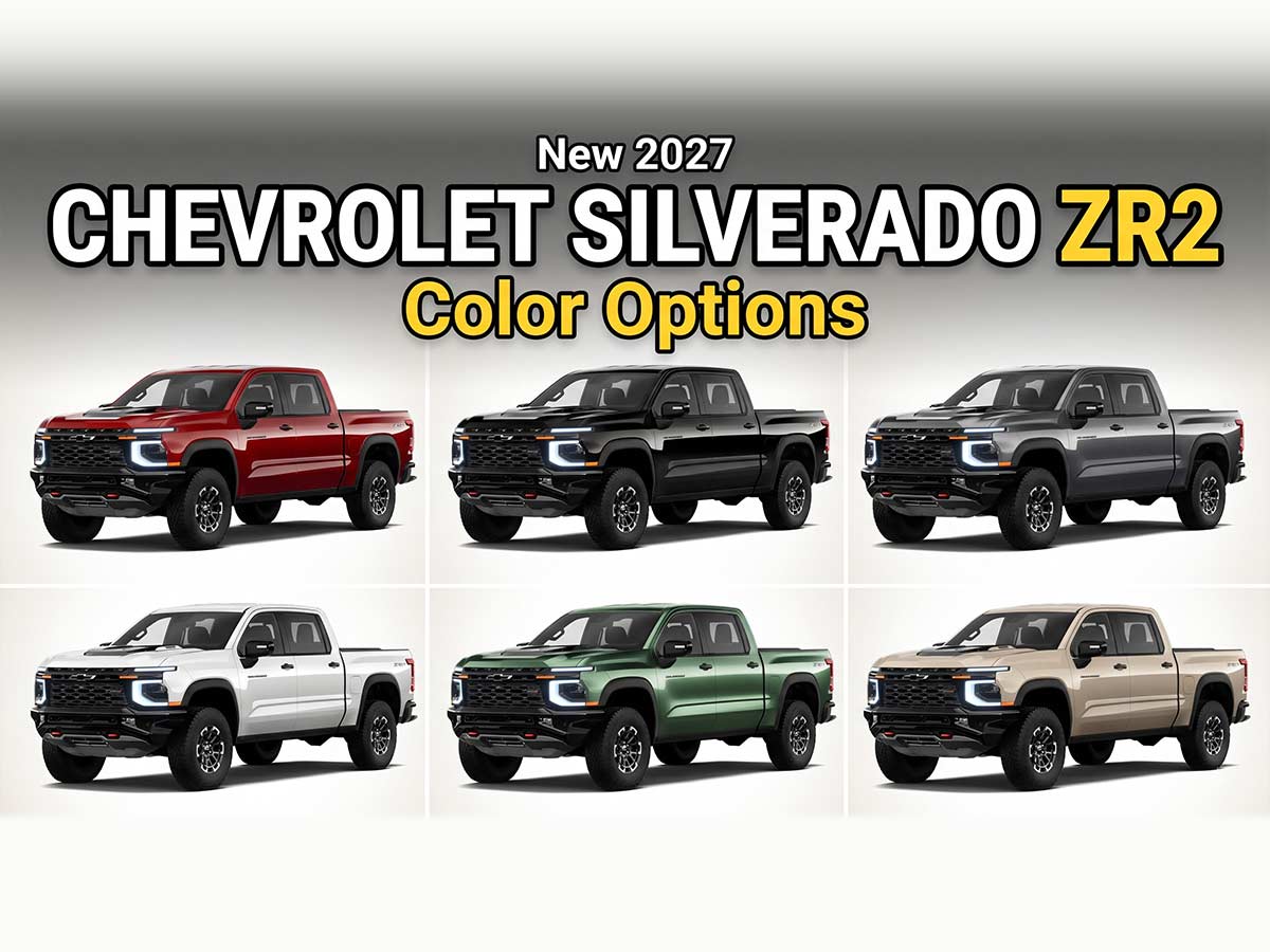2027 Chevrolet Silverado ZR2 Colors All Options