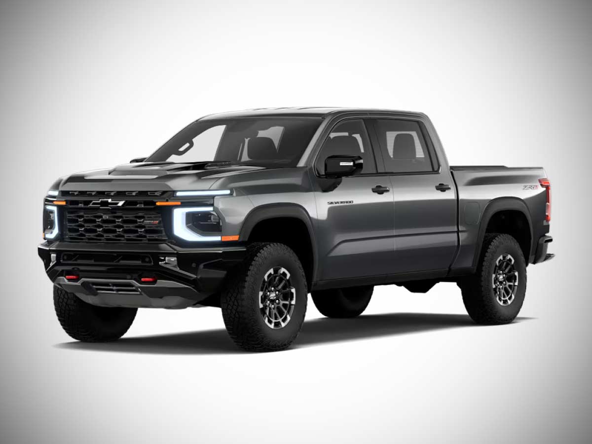 2027 Chevrolet Silverado ZR2 Colors: All Exterior Paint Options 5 2027 Chevrolet Silverado ZR2 Sterling Gray Metallic Front
