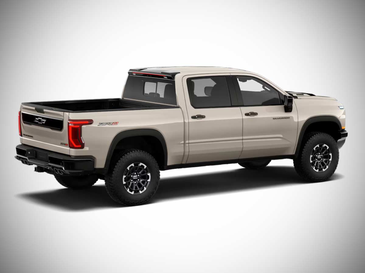 2027 Chevrolet Silverado ZR2 Colors: All Exterior Paint Options 12 2027 Chevrolet Silverado ZR2 White Sands Rear