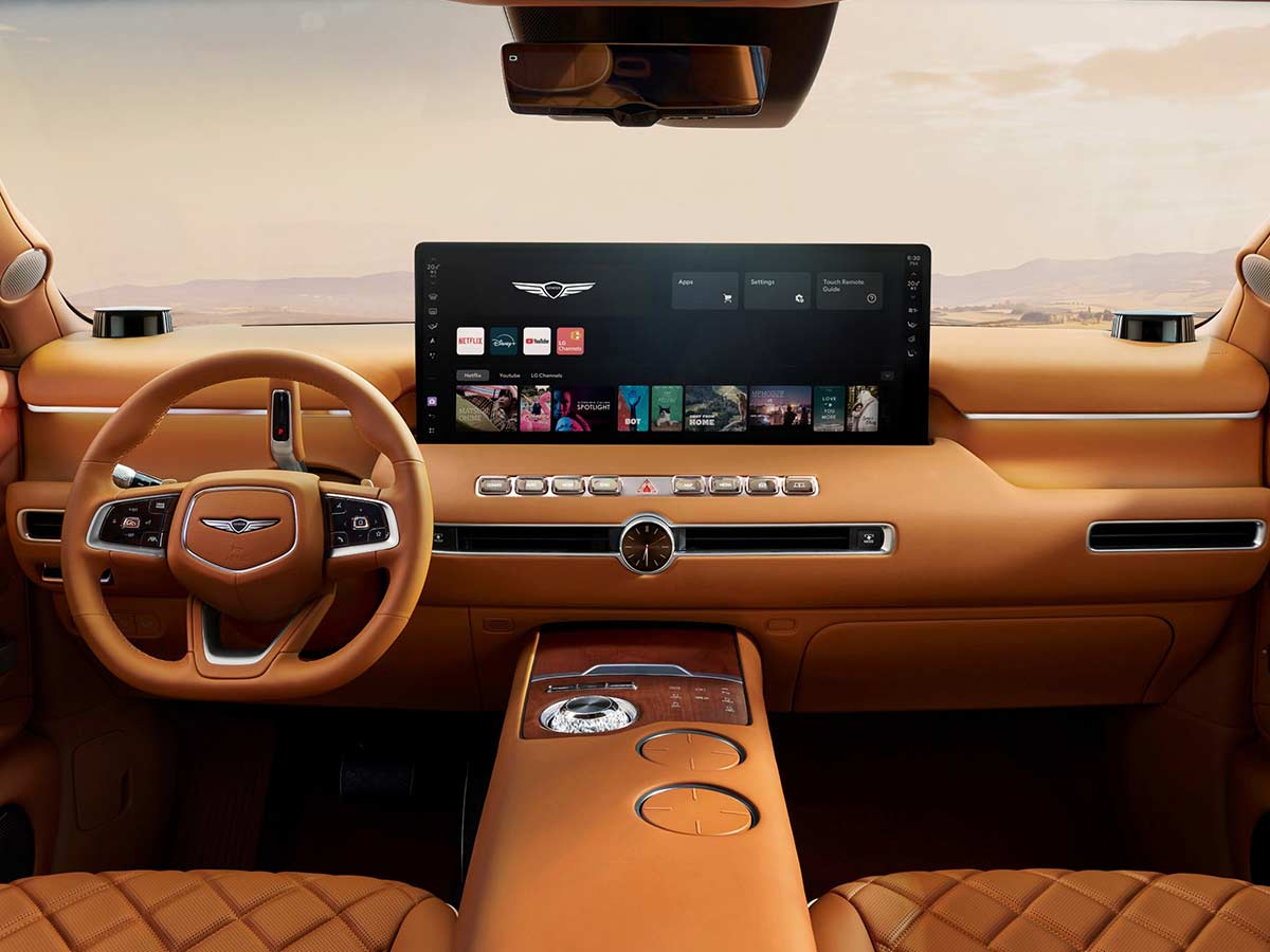 Genesis GV90 Revealed: New Flagship Electric SUV That Redefines Korean Luxury 4 2027 Genesis GV90 Neolun Interior Dashboard