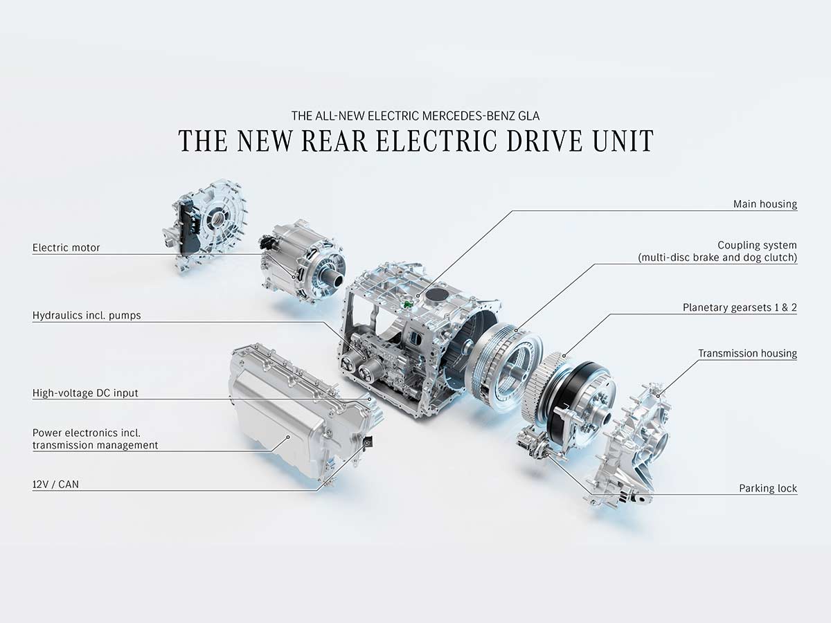 2027 Mercedes-Benz GLA Revealed: Everything You Need to Know About the New Electric and Hybrid Premium SUV 7 2027 Mercedes Benz GLA Electric Rear Drive unit