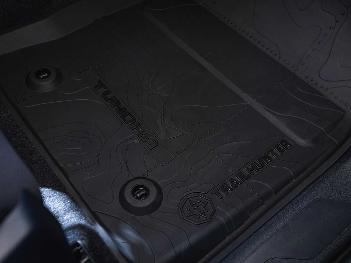 2027 Toyota Tundra Debuts With Rugged New Design, Smarter Technology and a Factory-Built Trailhunter Package 15 2027 Toyota Tundra Trailhunter Waterproof Mats