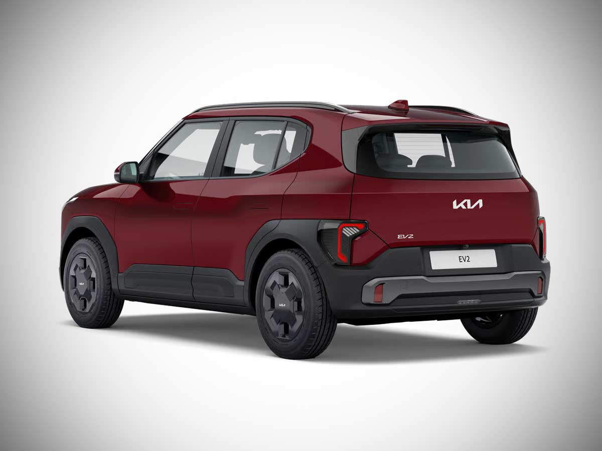 2026 Kia EV2 Air Magma Red Rear