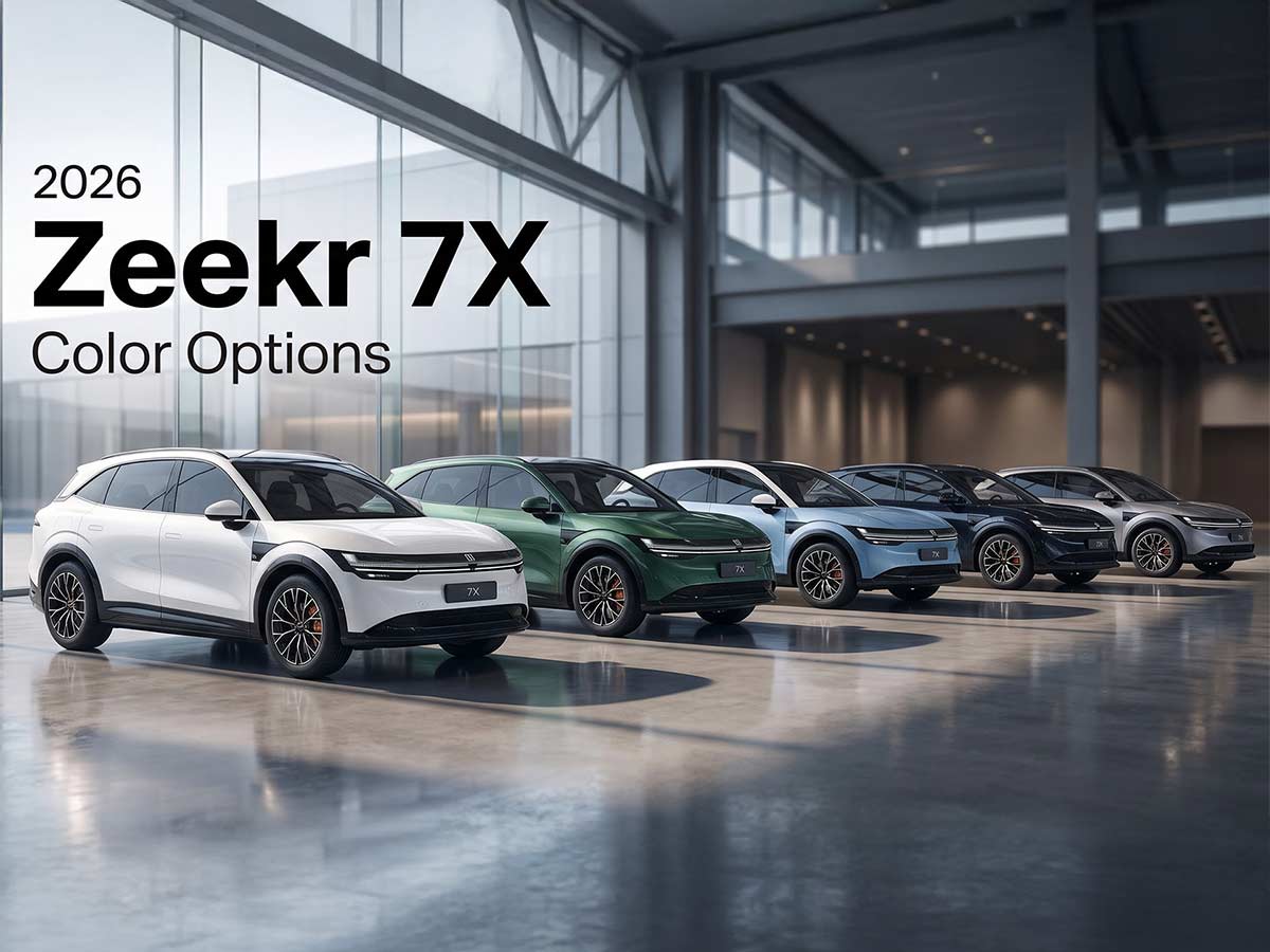 2026 Zeekr 7X Color Options