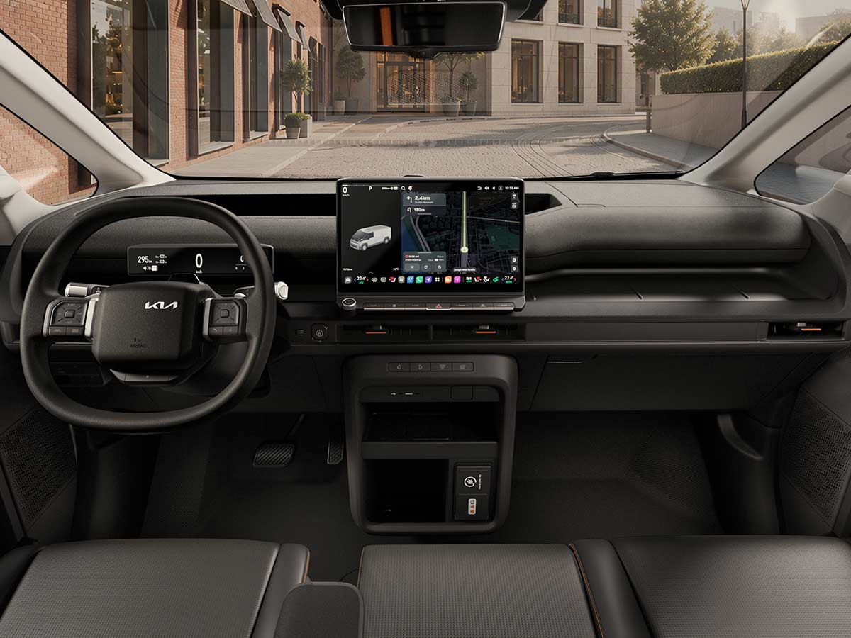 Kia PV7 Unveiled: Specs, Range, 800V Charging, and Payload Capabilities of Kia’s Heavy-Duty Electric PBV 9 2027 Kia PV7 Cargo Interior Dashboard