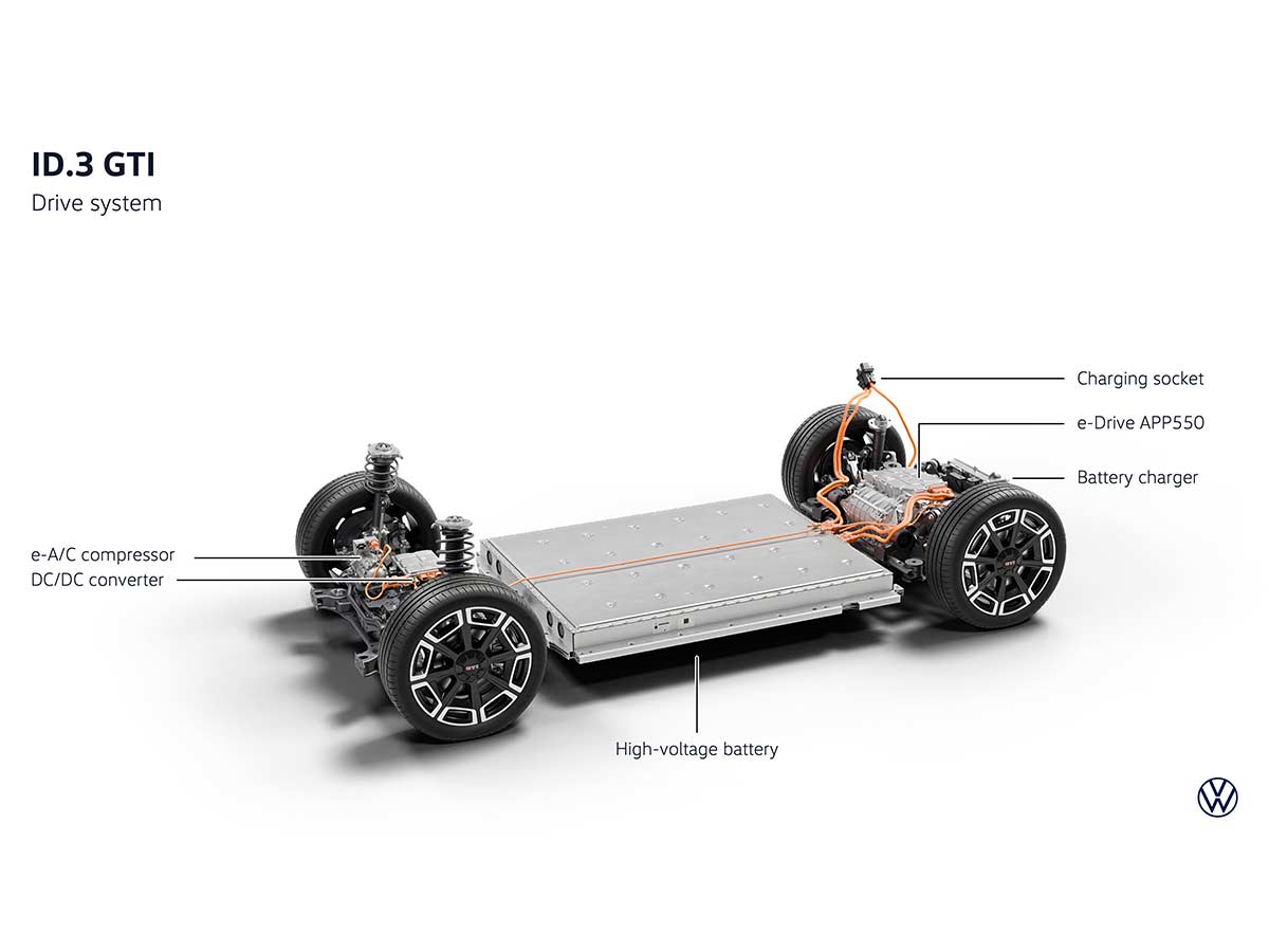 Volkswagen ID.3 GTI: 326 PS, Rear-Wheel Drive and a New Electric GTI Formula 3 Volkswagen ID 3 GTI Drive System Battery 2026