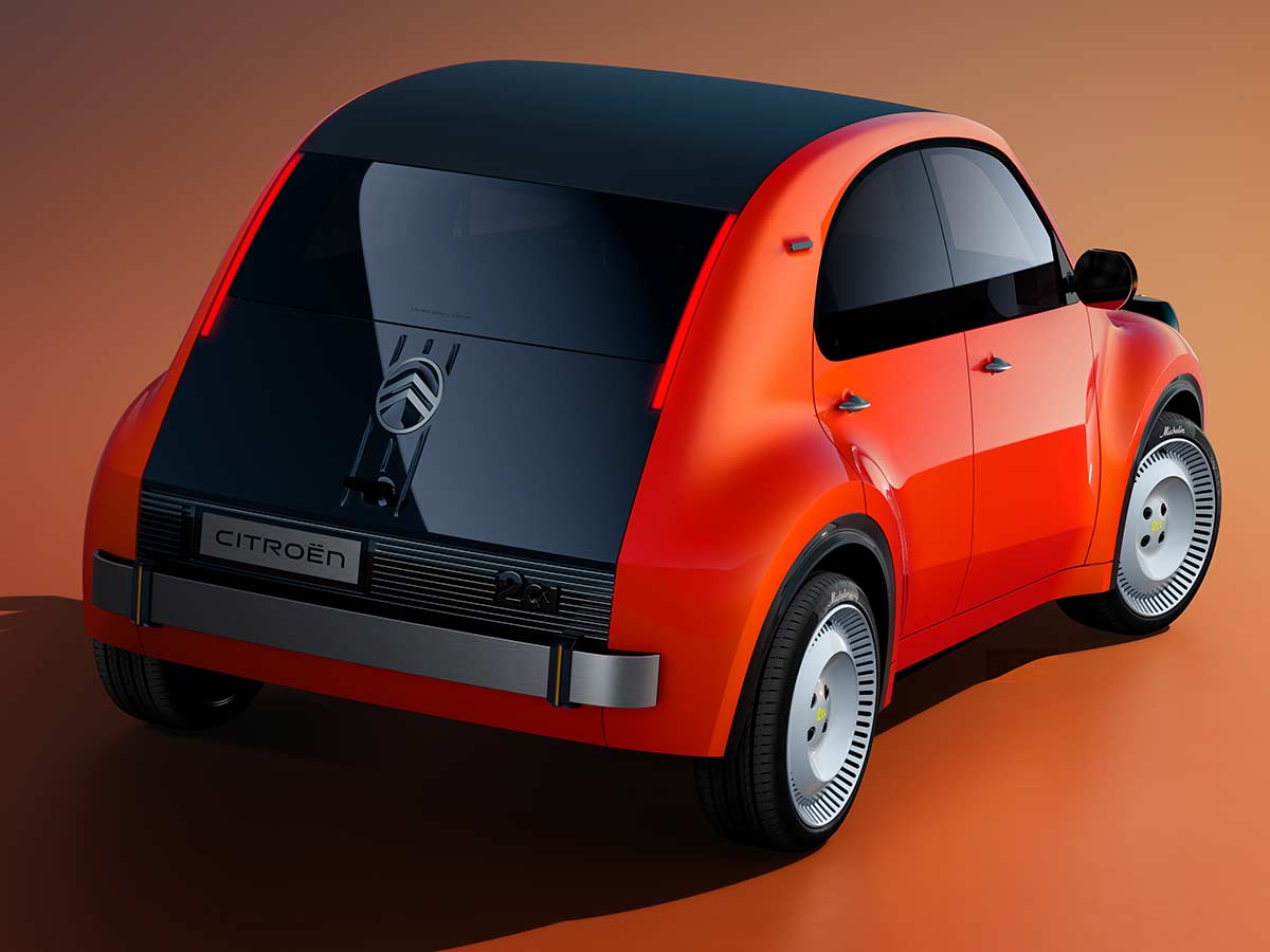 Citroën 2 CV Concept Revealed: A €15,000 Electric Car Inspired by an Icon 4 2026 Citroen 2CV Concept Rear Quarter View