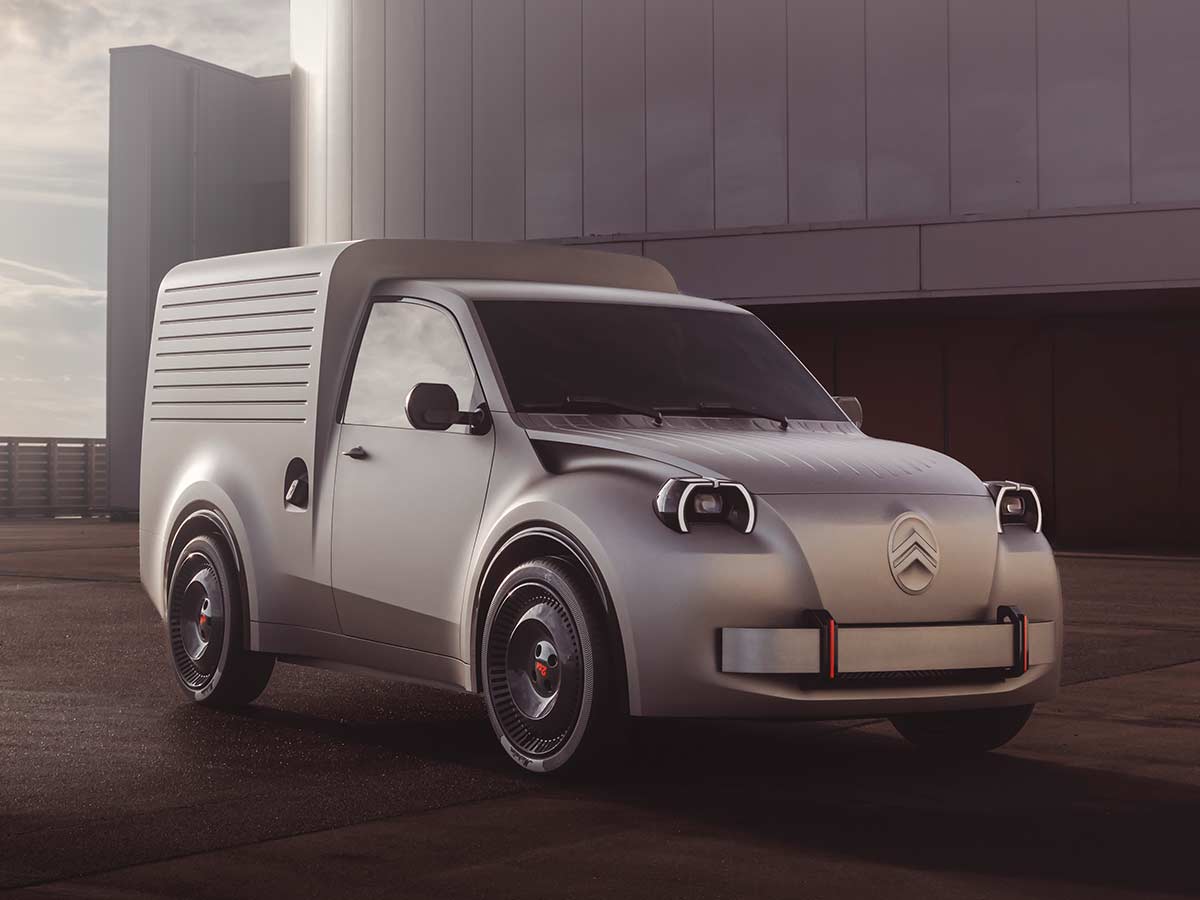 2026 Citroen 2CV Fourgonnette Concept Electric Van Front Quarter
