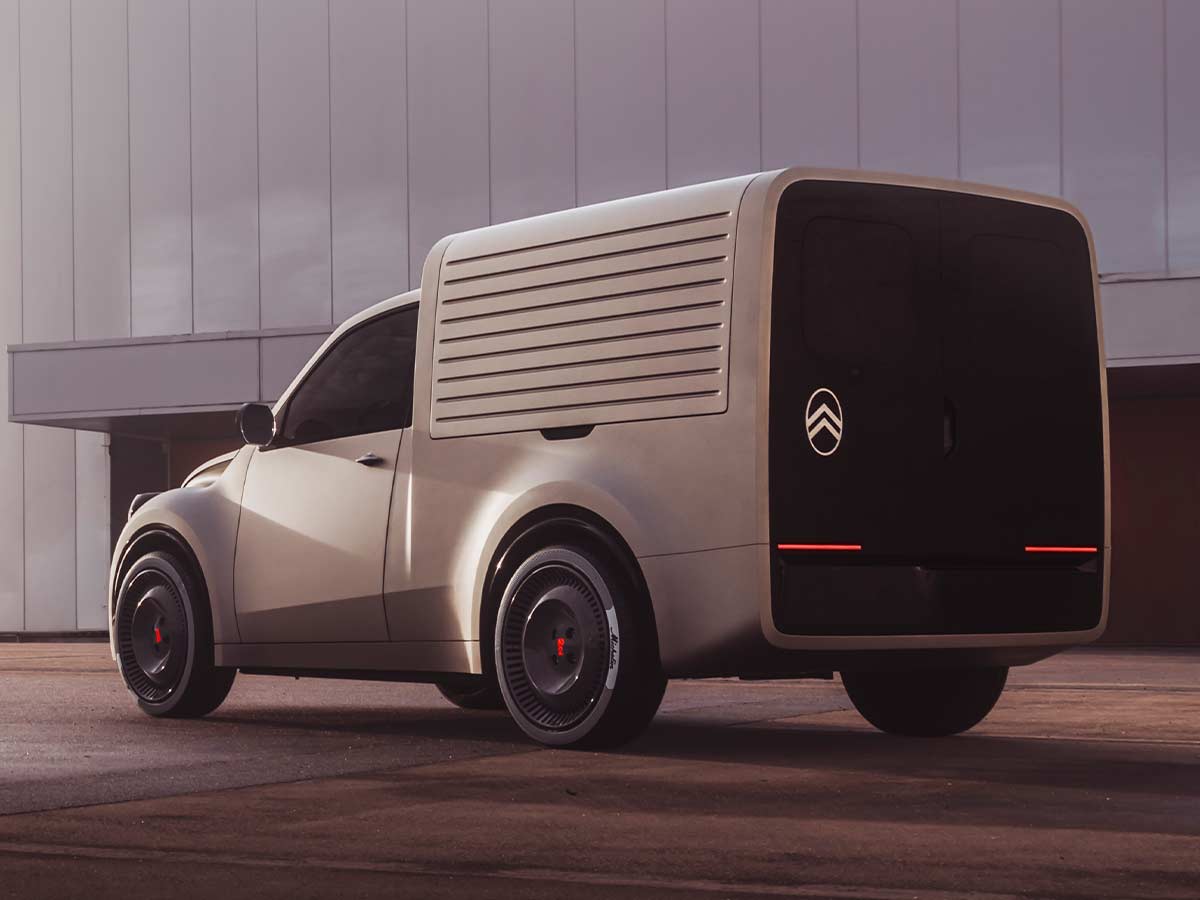 Citroën 2 CV Fourgonnette Concept: Reimagining a Commercial Legend for the Electric Age 2 2026 Citroen 2CV Fourgonnette Concept Electric Van Rear Quarter