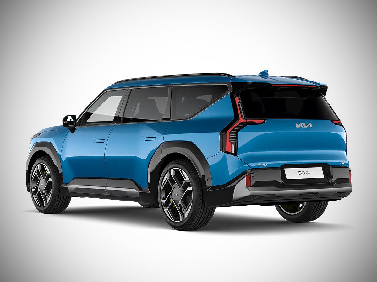 2026 Kia EV9 GT Colour Options: A Guide to Choosing the Right Colour 6 2026 Kia EV9 GT Pacific Blue Rear