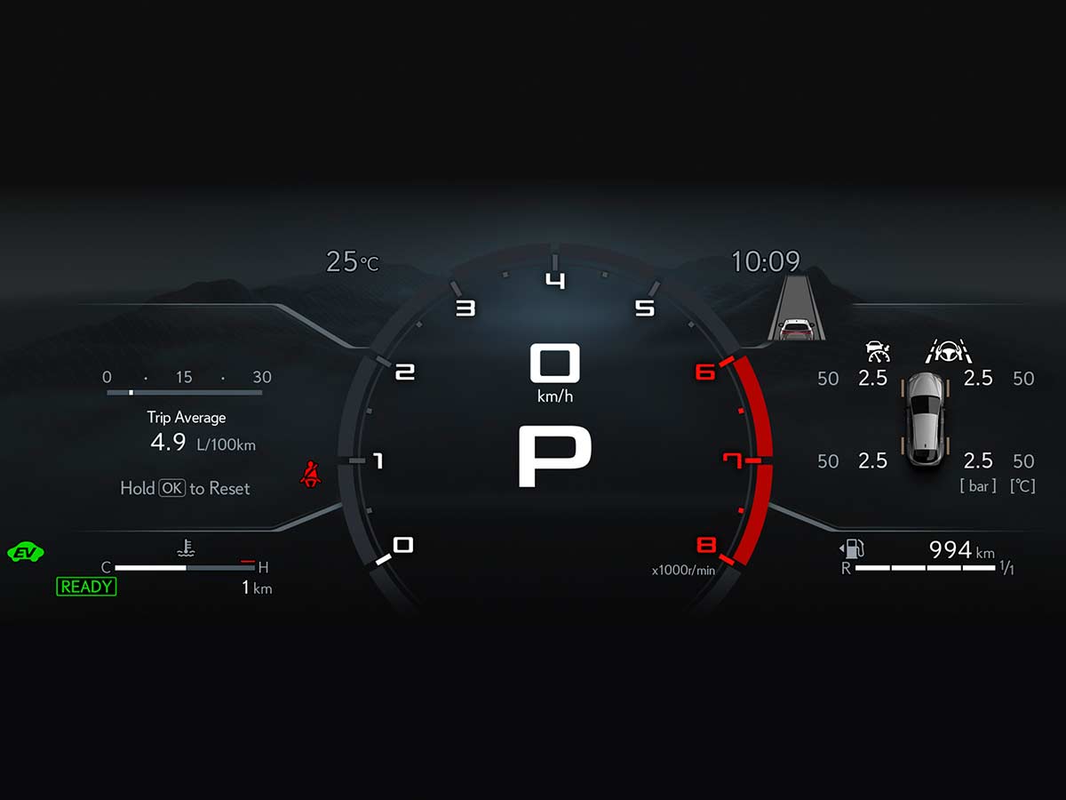 2026 Lexus NX Digital Instrument Cluster