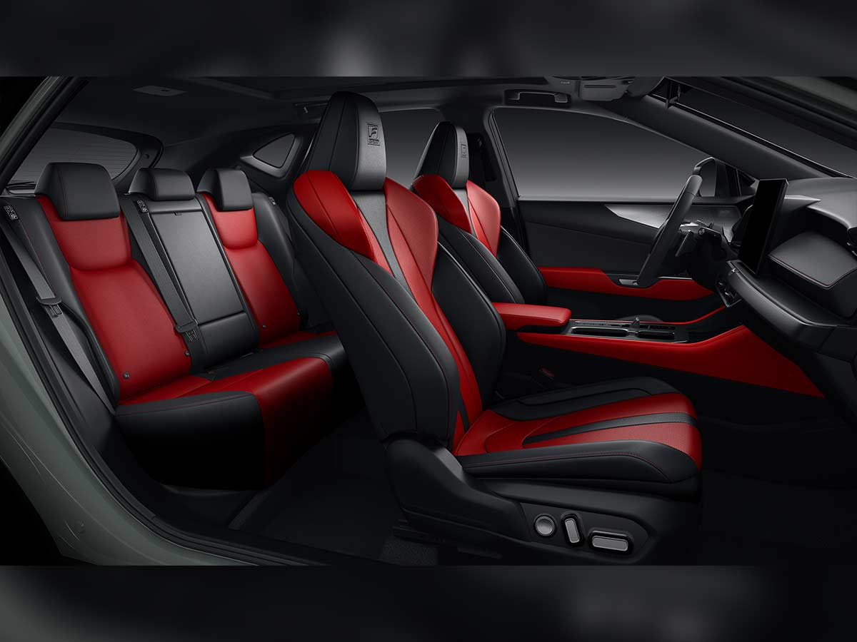 2026 Lexus NX FSport 450h+ Black and Red Seats