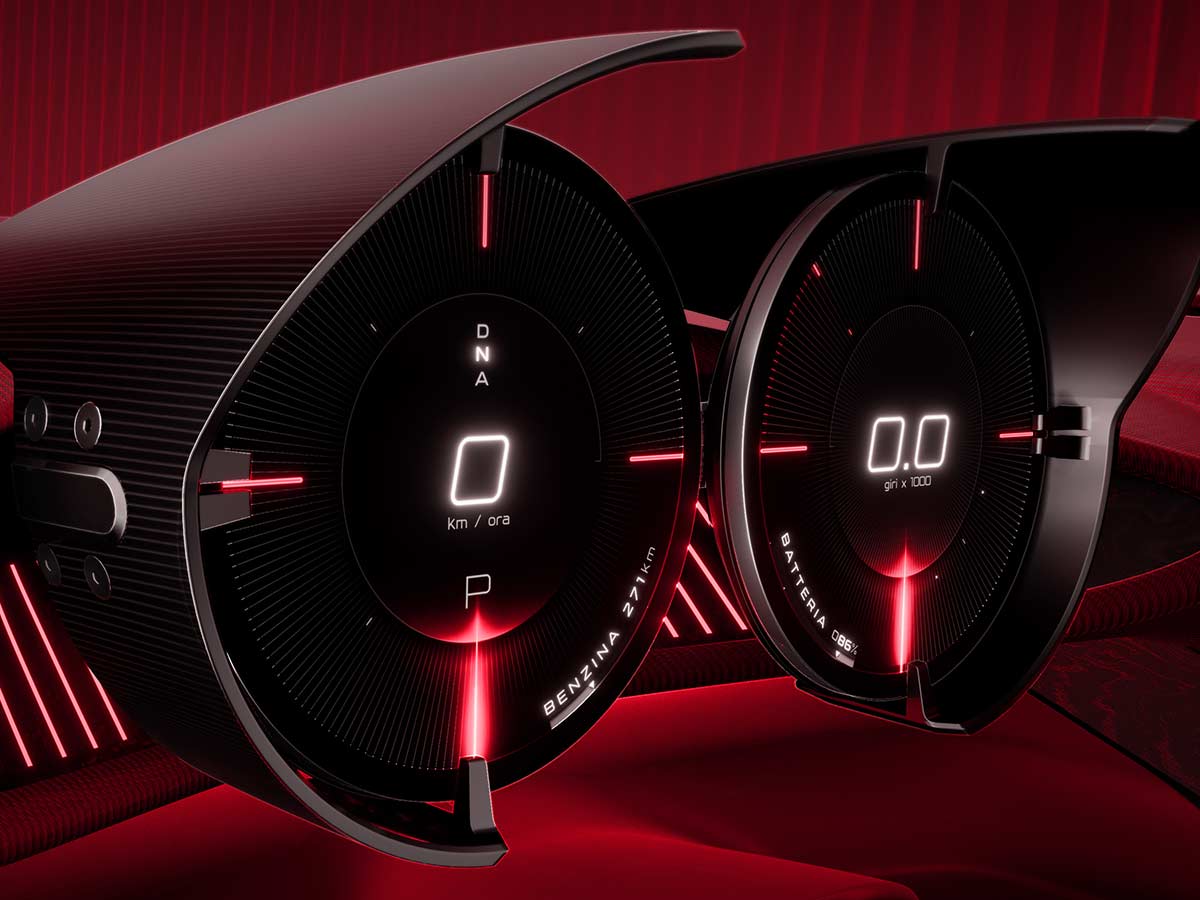 Alfa Romeo Cuorerosso Concept Revealed: A New Vision of Italian Sports Cars 11 2027 Alfa Romeo Cuorerosso Concept Digital Instrument Cluster