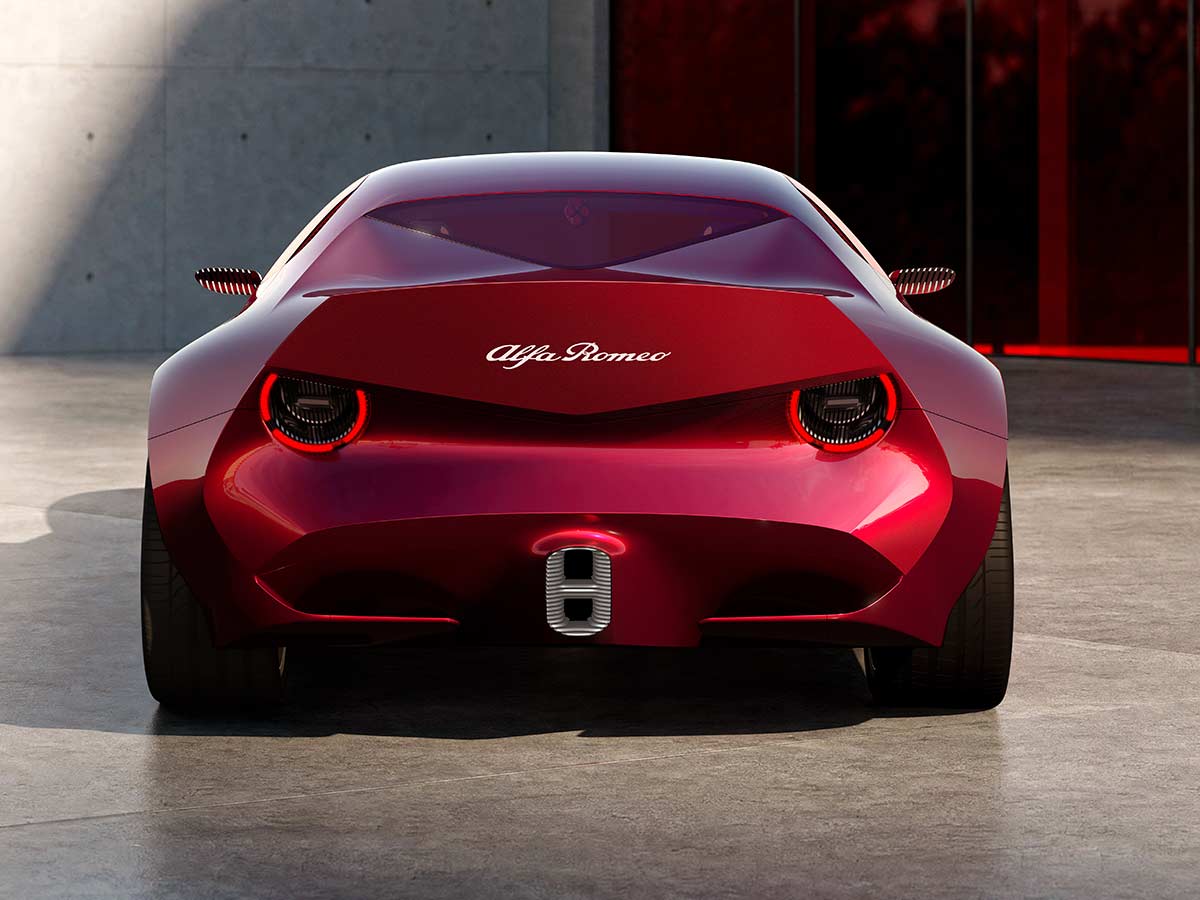 Alfa Romeo Cuorerosso Concept Revealed: A New Vision of Italian Sports Cars 5 2027 Alfa Romeo Cuorerosso Concept Rear View
