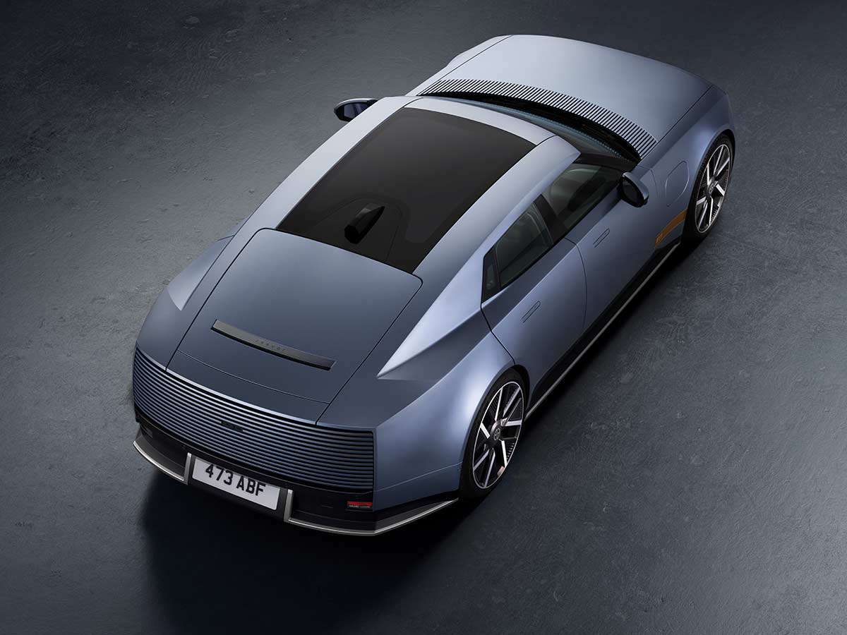2027 Jaguar Type 01 Blue Top Rear Quarter