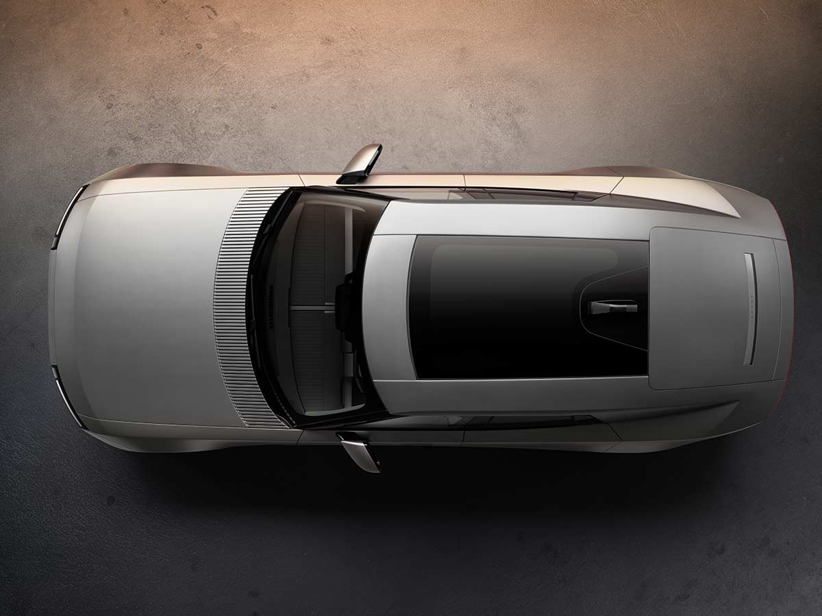 2027 Jaguar Type 01 Silver Top View