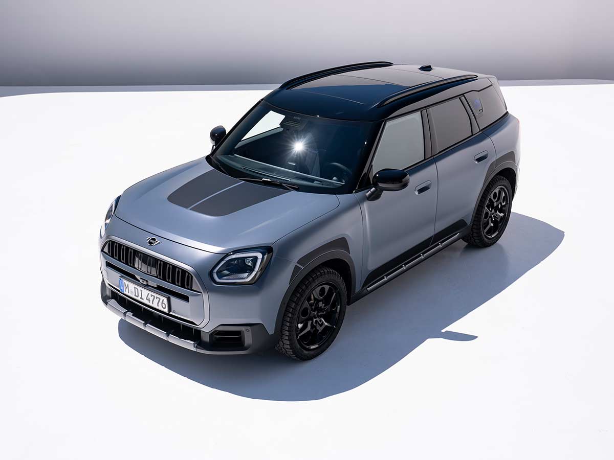2027 MINI Countryman Untamed Edition Frozen Nomad Blue Front Quarter Top